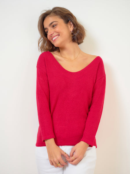 Pull bi-matières