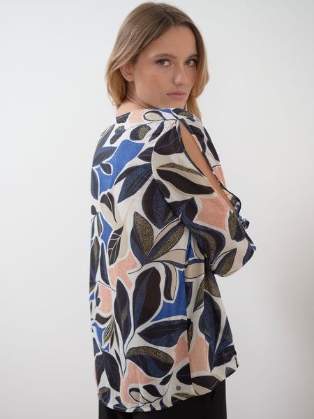 Blouse encolure bijou