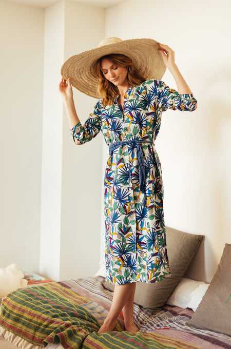 Robe chemise longue imprimée
