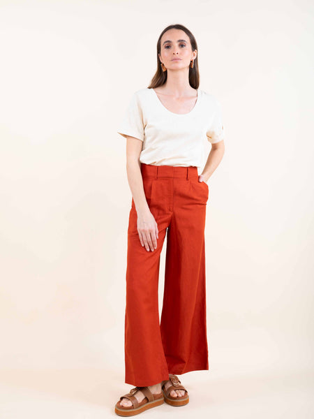 Pantalon en lin mélangé