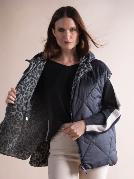 Doudoune sans manches imprimée