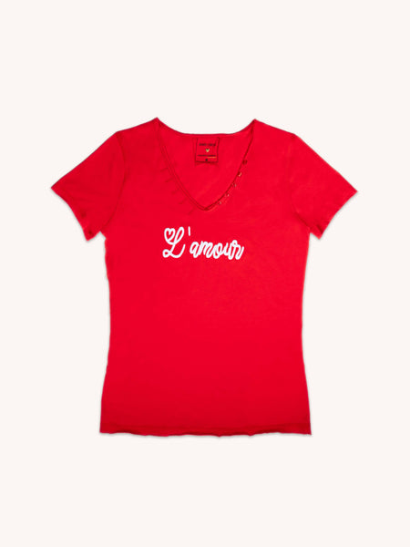 T-shirt brodé l'amour