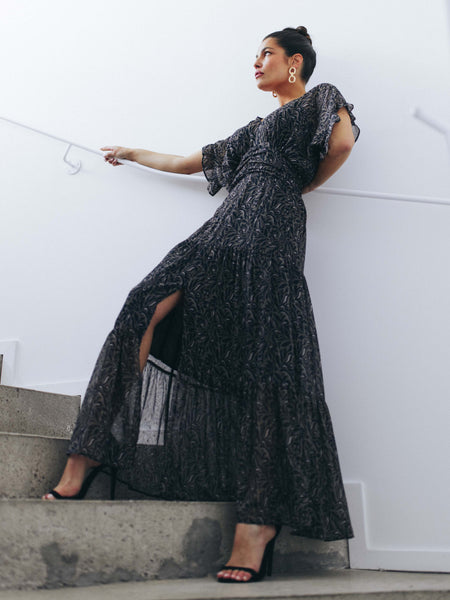Robe longue imprimée