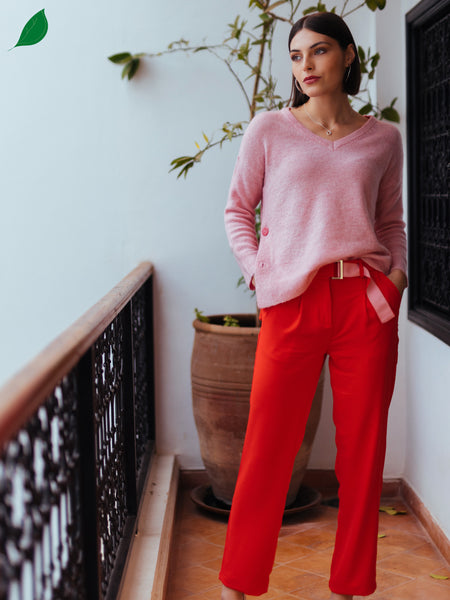 Pantalon fluide ceinturé
