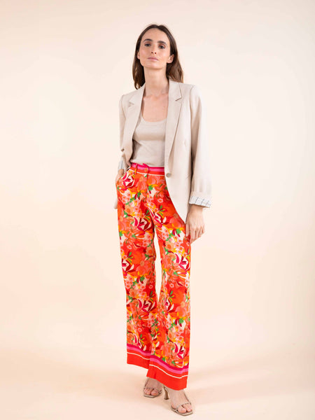 Pantalon fluide imprimé floral