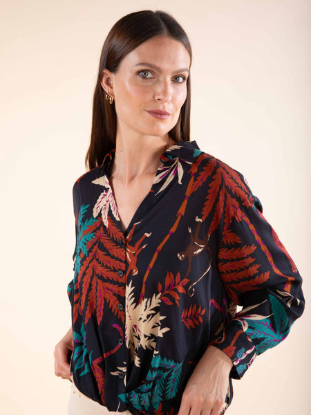 Blouse twistée imprimée