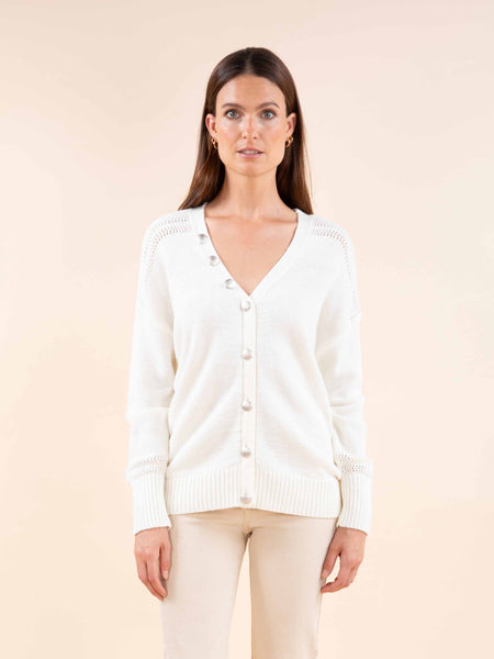 Cardi réverso laine mélangée