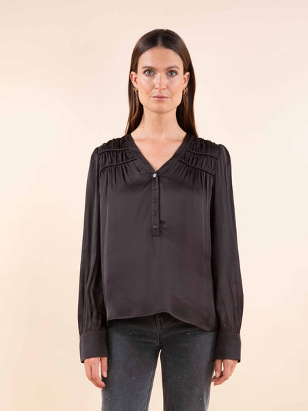 Blouse satinée