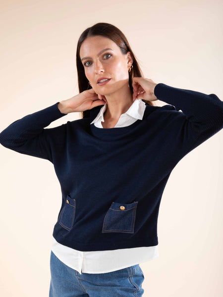 Pull poches jean
