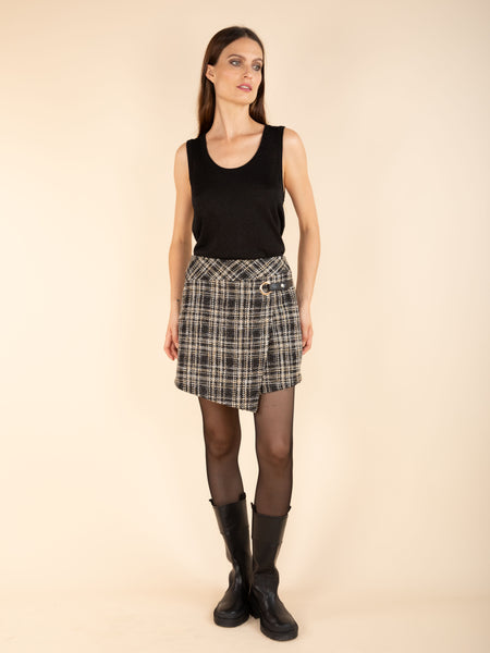 Jupe short tweed