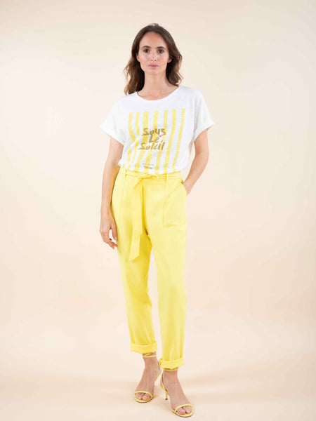 Pantalon fluide ceinturé