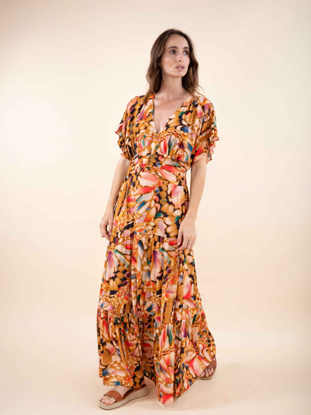 Robe longue fendue