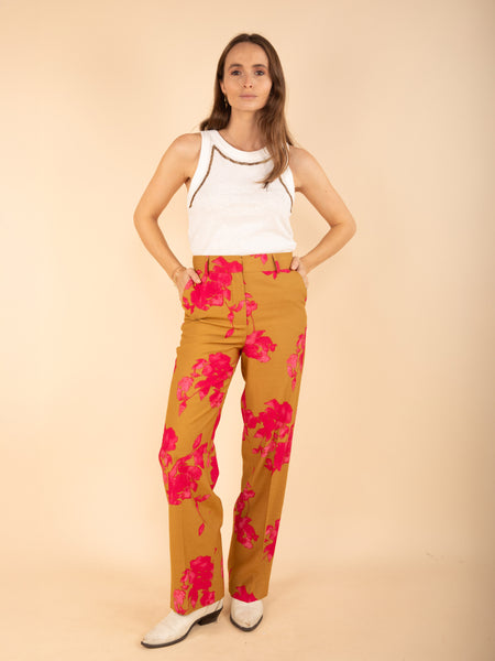 Pantalon droit imprimé