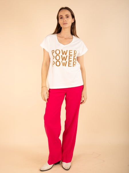 T-shirt col V message