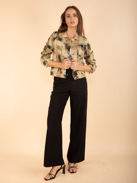 Veste courte imprimée