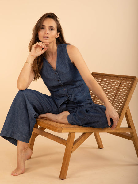 Gilet sans manches en jean