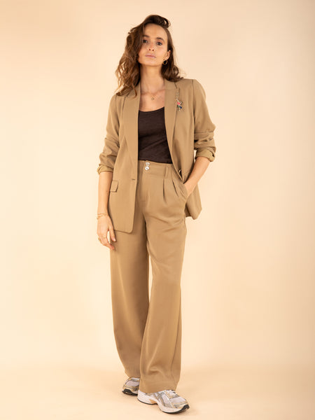 Pantalon large ceinturé