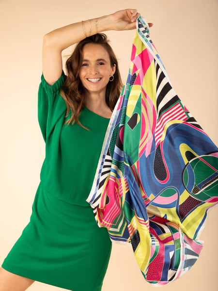 Foulard satiné coloré